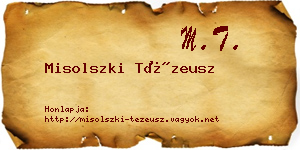 Misolszki Tézeusz névjegykártya